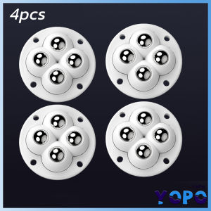 YoPo 4pcs Caster Wheels 360° Rotation Self Adhesive Universal Pulley for Small Furniture Storage Bins