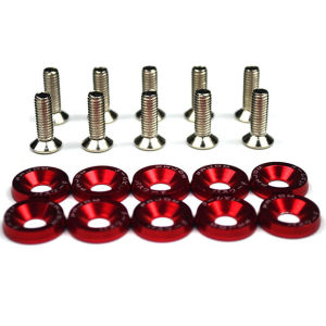 10pcs/Set M6 JDM Style Fender Washers Aluminum Washers And Bolt For Honda Civic Inte