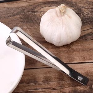 2Pcs Stainless Steel Manual Peeling Garlic Clip Quick Garlic Peeler Garlic Shell Off Tools Hair Plucking Tweezers Peeling Tool Multi-function Vegetable Nuts Manual Peeler Kitchen Accessories