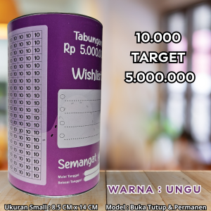 CELENGAN TARGET SMALL 10K TARGET 5 JUTA TABUNGAN TARGET CELENGAN TABUNGAN PERMANENT BUKA TUTUP SOUVENIR