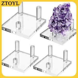ZTOYL Acrylic hiển thị đứng chủ Suport Kệ cơ sở cho khoáng sản Rock mẫu vật geode Đá Đồ trang sức nhỏ sưu tầm Rack hiển thị