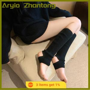 Aryio Y2k Winter Leg Warmers Fluffy Goth Accessories Gothic Lolita Knit Long Socks Women Legs Warmers Lady Sock Gothic Stylish Legging