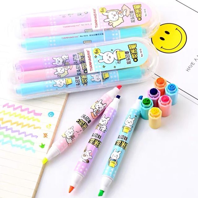 SY in Double Tip Highlighter With Stamp Lazada PH