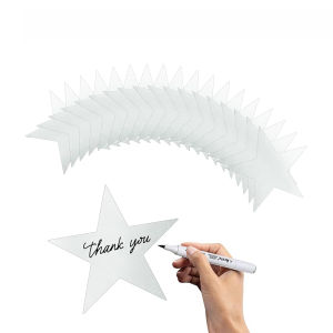30Pcs Star Cutouts Five Pointed Paper Stars Double Printed For Birthday Party Decorations