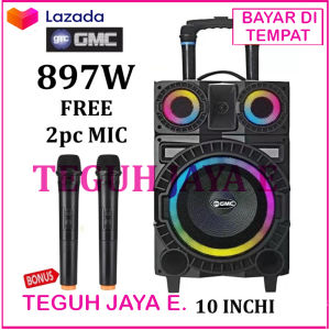 SPEAKER PORTABLE BLUETOOTH GMC 897W Ukuran 10 inch - SUARA MANTAP
