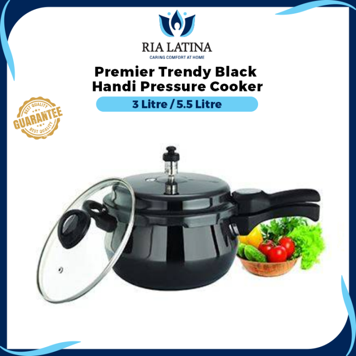 Premier Trendy Black Handi Pressure Cooker for Induction LPF