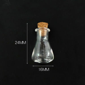 6PCS Small Mini Glass Bottles Jars with Cork Stopper Refillable Wishing Bottle Empty Drifting Bottle
