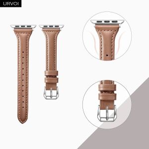 Slim Fit Leather Strap For Apple Watch 11 46mm 42mm 41mm 44mm 42mm 45mm High Quality Leather Bracelet For iWatch Series 11 10 9 8 7 6 5 4 SE3