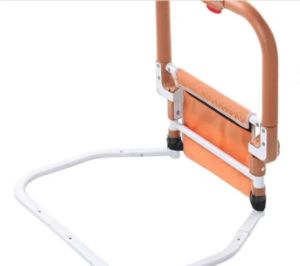Carbon Steel Safety Bed Rail Foldable Bedside Handrail Non-Slip Elderly Get-Up Aid Foldable Pregnancy Bed Guard
