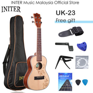 【Local Shipment】INITER flower concert tenor Ukulele High quality spruce Ukelele with FREE Accessory
