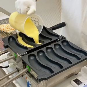 Máy Nướng Bánh Công Nghiệp 5 Quả Chuối Banana GLS-1126E Waffle Maker Electric 2000W 220V EU PLUG PVN5299