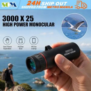 Ultra High Definition Monocular Telescope for Adults Moon Viewing Smartphone Compatible Mini Professional 3000x25