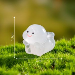 MMLUCK Cartoon Luminous Small People Figurines Glow in Dark Resin Crafts Little Man Statue Kids Gift Cute People Figurines Miniatures Micro Landscape Ornaments