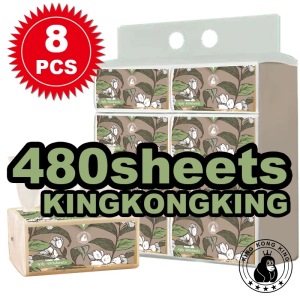 KKKing CHENYUAN-(420sheets)/ANXIAOYU-(420sheets)3ply Premium green tea facial tissue paper X 8packs