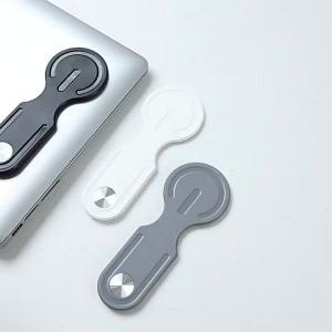 Magnetic Laptop Screen Phone Holder Compatible For iPhone 16 15 14 Adjustable Folding Support Side Mount Stand Display Bracket