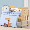 LC - Tempat Tidur Bayi Multifungsi 0-12 Tahun Box Bayi Multifungsi & Hemat Tempat, Kayu Solid Premium. 