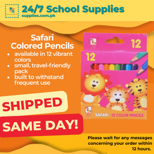 Safari Colored Pencils Small - 12 Colors color pencil pencil color full set school stationery supplies