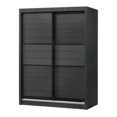 (FurnitureSG) 5FT Sliding Door Wardrobe With Interior Sliding Mirror