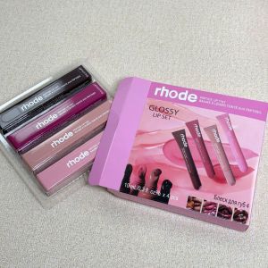 Rhode Hailey Moisturizing Lip Balm 4P Set - Ribbon Pack Water Gloss Lipstick