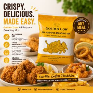 Golden Cow All Purpose Breading Mix - Crispy Delicious Easy to Use - Versatile Budget Friendly Family Favorite - Perfect for Chicken Fish Pork Vegetables and More