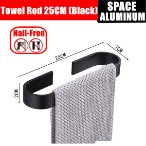 U-Shaped Self Adhesive Towel RacksSlipper Rack Wall MountedAluminum Alloy Anodizing Waterproof And Rust-ProofPunch-FreeNail-FreeWith A Full Set Of Installation Tools