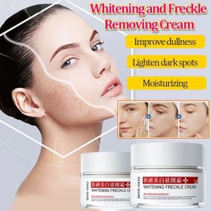Whitening and anti-freckle cream moisturizes and brightens skin tone
