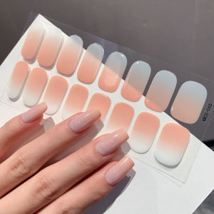 2 Sheet Nails Sticker Gradient Color Nail Sticker Fashion DIY Regular Stickers (Not UV Sticker)