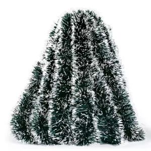 2m Christmas Tree Decoration Garland Snowy Green Tinsel Garland for Indoor Window Decor Xmas Tree Ornaments Shopping Malls Home New Year Party Decoration