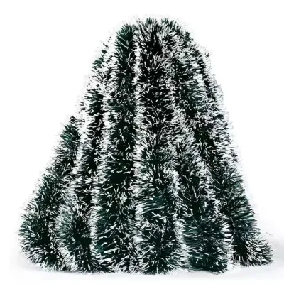 2m Christmas Tree Decoration Garland Snowy Green Tinsel Garland for Indoor Window Decor Xmas Tree Ornaments Shopping Malls Home New Year Party Decoration