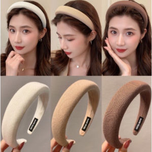 Korean Style Elegant Sponge Makeup Headband Women Fashion Colorful Washing Face Thick Edge Headband