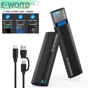 【E-WOITD】 เคส M.2 NVMe pcie ngff SATA dual Protocol SSD 10Gbps เคสฮาร์ดไดรฟ์ภายนอกกล่อง USB Type C รองรับปุ่ม M และ B M