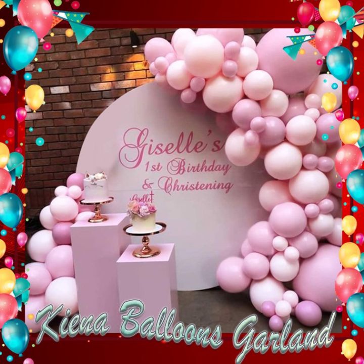 ballon set decoration for birthday 124pcs Princess Pink Balloon