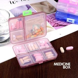 9 Grid Portable Medicine Organizer Box with 9 Compartments for Vitamins and Supplements Storage Case