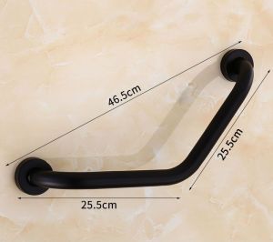 Black 304 Stainless Steel Bathroom Grab Bar Anti-slip Toilet Safety Handle Bath Tub Grab Bar Elderly Bathroom Accessories