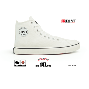 DILSET - Classic Vintage High Off White | Sepatu Original | Sepatu Pria | Sepatu Sekolah | Sepatu Murah | Sepatu Casual