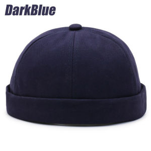 Fashion Hip Hop Hats Brimless Skullies Caps Vintage Skullcaps Cotton Solid Color Beanie Hats Portable Docker Hats Multipurpose Beanie Hat For Men Women