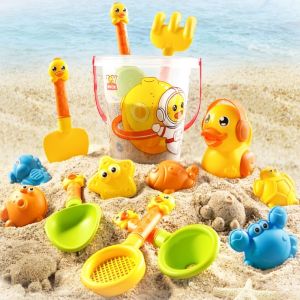 Beach Toys For Kids Digging Sand Plastic Shovels Buckets Kettles Water Play Toys Summer Beach Game Children Toy