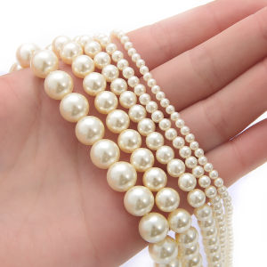 ลูกปัดเว้นระยะแบบหลวมเสน่ห์ของลูกปัดแก้วสีมุกคุณภาพสูง AAA สำหรับเครื่องประดับทำ DIY เครื่องประดับต่างหูสร้อยคอสร้อยข้อมือ