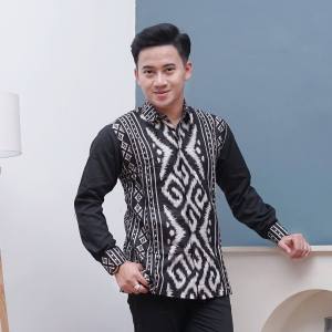 KEMEJA HITAM MANIS BATIK PEKALONGAN BAHAN KATUN PREMIUM KEMEJA BATIK