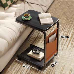 Serene Sofa Side Table Modern Simplicity Movable Coffee Table for Home Bedroom Storage Rack