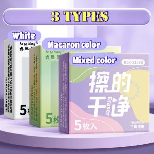 5Pcs Triangle Eraser for Pencils Colored Eraser for Kids Without Leaving Marks Art Erasers for School