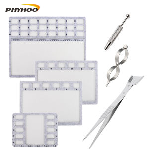 PHYHOO 6PCS Felt Bead Board Tool Kit Anti-Slip Bead Pad with Tweezers for DIY Jewelry Making Craft