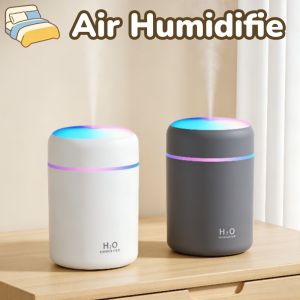 Air Humidifier Portable LED Colorful Light USB Air Purifier Ultrasonic Air Fresher Purify for Room