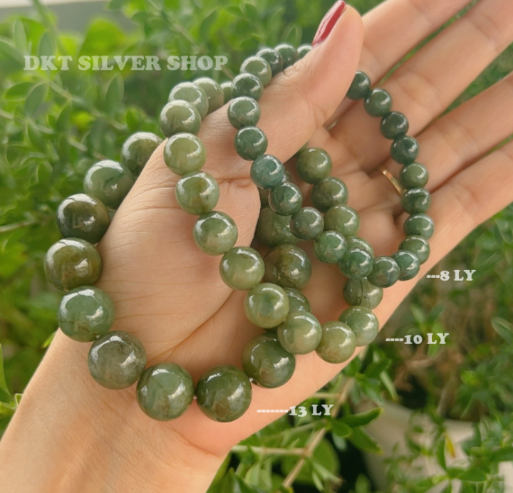 Chuỗi cẩm thạch dầu nam nữ thiên nhiên chuẩn đá A 8 ly-10 ly-13 ly ...