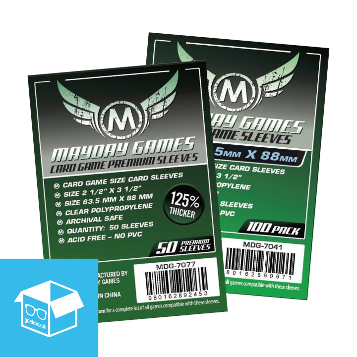 mayday card game sleeves 63.5 x88mm MTG/CCG (63.5x88mm) PREMIUM COLOR BACKED! 80/Pack (Choose What Do I Get 63.5x88mm Mayday Card Game Sleeves