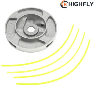 110x15mm Aluminum Grass Trimmer Head with 4 Nylon Lines for Brush Cutter Strimmer Replacement