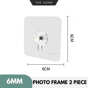 THE HOME Adhesive Wall Hook Hanger No Drill Screw for Kitchen/Bathroom Penyangkut Dinding (2Pcs)