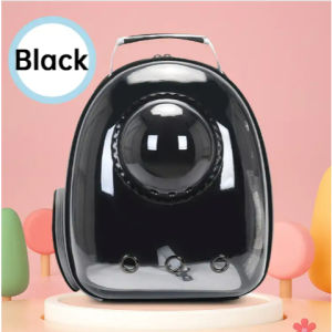 Cat Carrier Space Capsule – Transparent Side-Opening with Skylight Breathable Handheld Pet Backpack big comfortable sapce fresh air holes leash holder