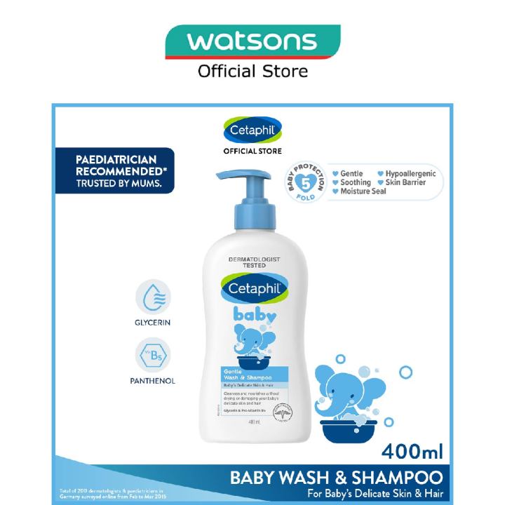 CETAPHIL Baby Gentle Wash & Shampoo With Glycerin & Panthenol 400ml