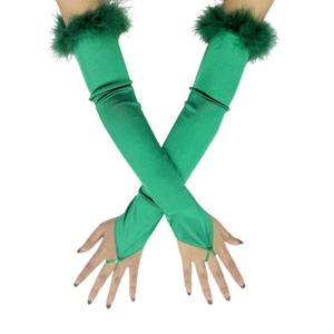 Thời Trang Ngón Găng Tay Satined Găng Tay Cho Phụ Nữ 1920S Cổ Điển Đảng Bao cánh tay Dài Khuỷu Tay Chiều Dài Găng Tay Cho sự kiện trang trọng